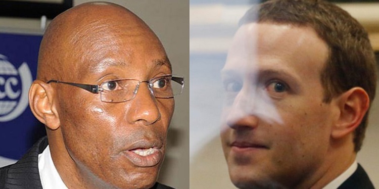 A collage of UCC Executive Director Godfrey Mutabazi (pictured by Daily Monitor) and Facebook Inc. CEO Mark Zuckerberg (pictured by Business Insider)