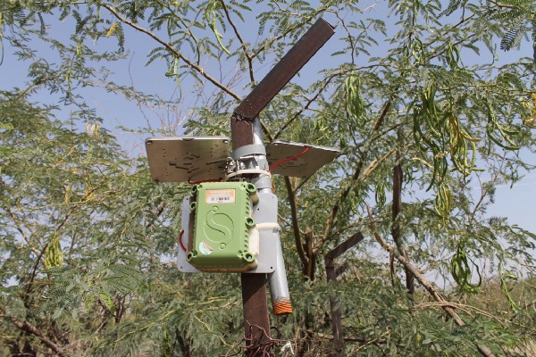 Through subcontractor SweetSense, real-time water system data can be tracked from borehole wells within remote communities directly to the regional water bureaus. Photo credit: Michael Blair