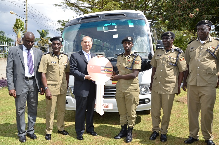 China donated a bus to Uganda police