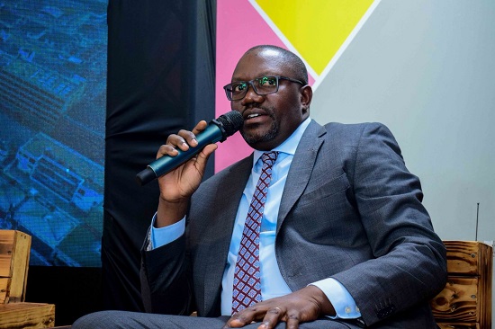 The Permanent Secretary at the Ministry of ICT and National Guidance Vincent Bagiire Waiswa speaking at the Kampala Innovation Week on the morning of August 20, 2018 at the Innovation Village in Ntinda, Kampala (Pictured: Kla Innovation Week/Twitter)