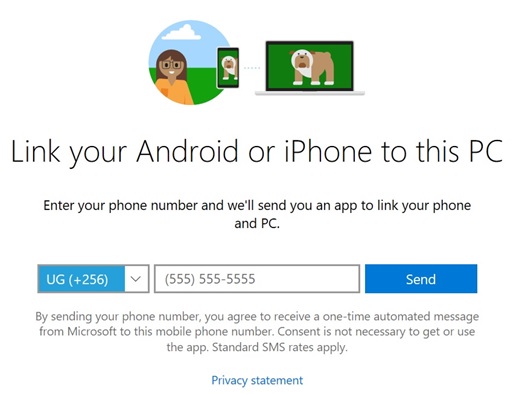 Connecting Windows 10 Your Phone app to Android Phone