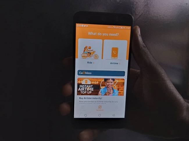 buy airtime using SafeBoda app