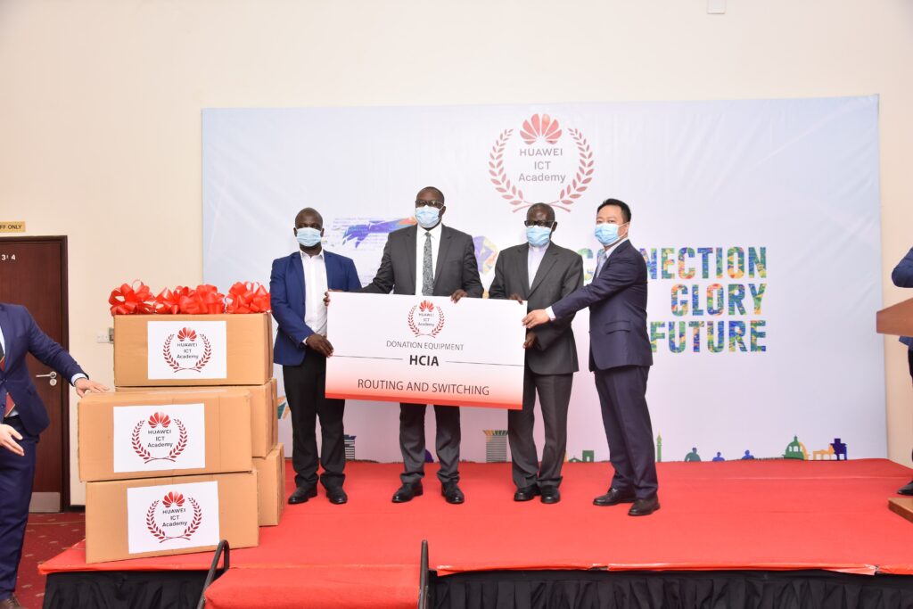 huawei uganda donates to kyambogo and nkozi university