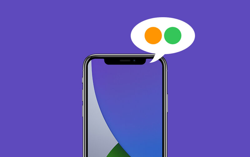 ios 14 green and orange dots