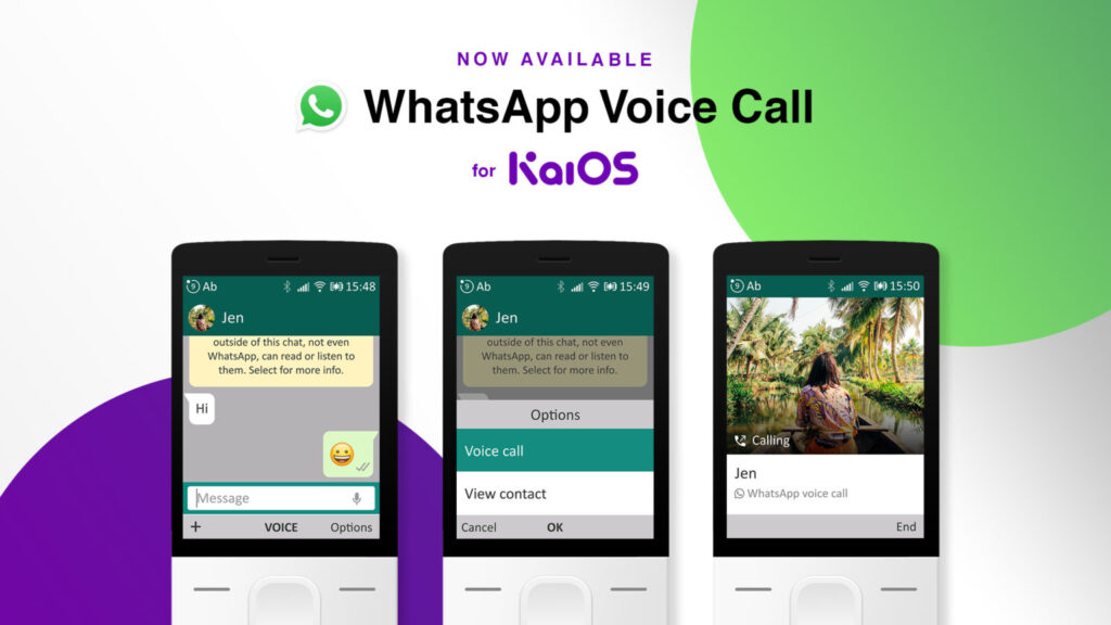 kaios whatsapp calls