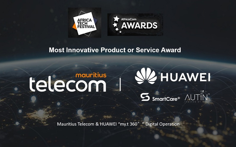 Huawei and Mauritius Telecom win Most Innovative Product or Service Award