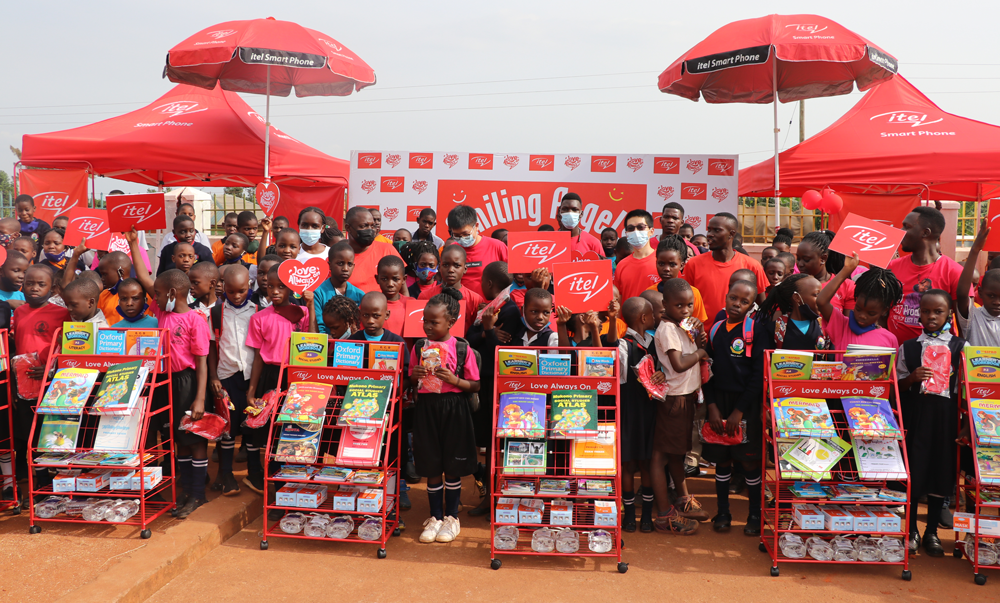 itel uganda donates educational
